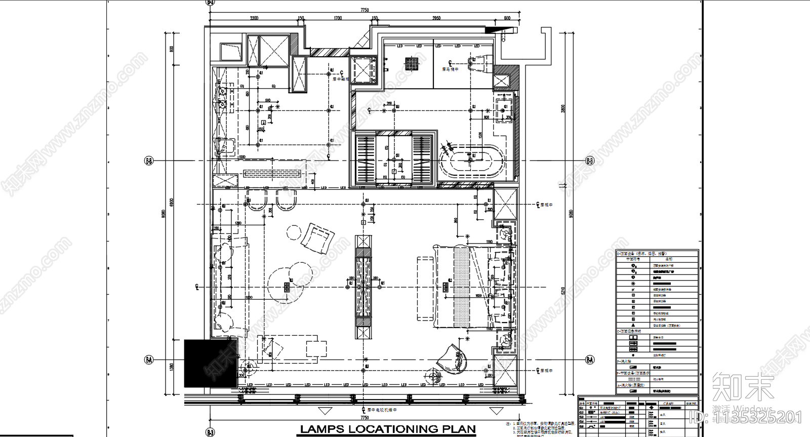 别墅室内效果图cad施工图下载【ID:1135325201】