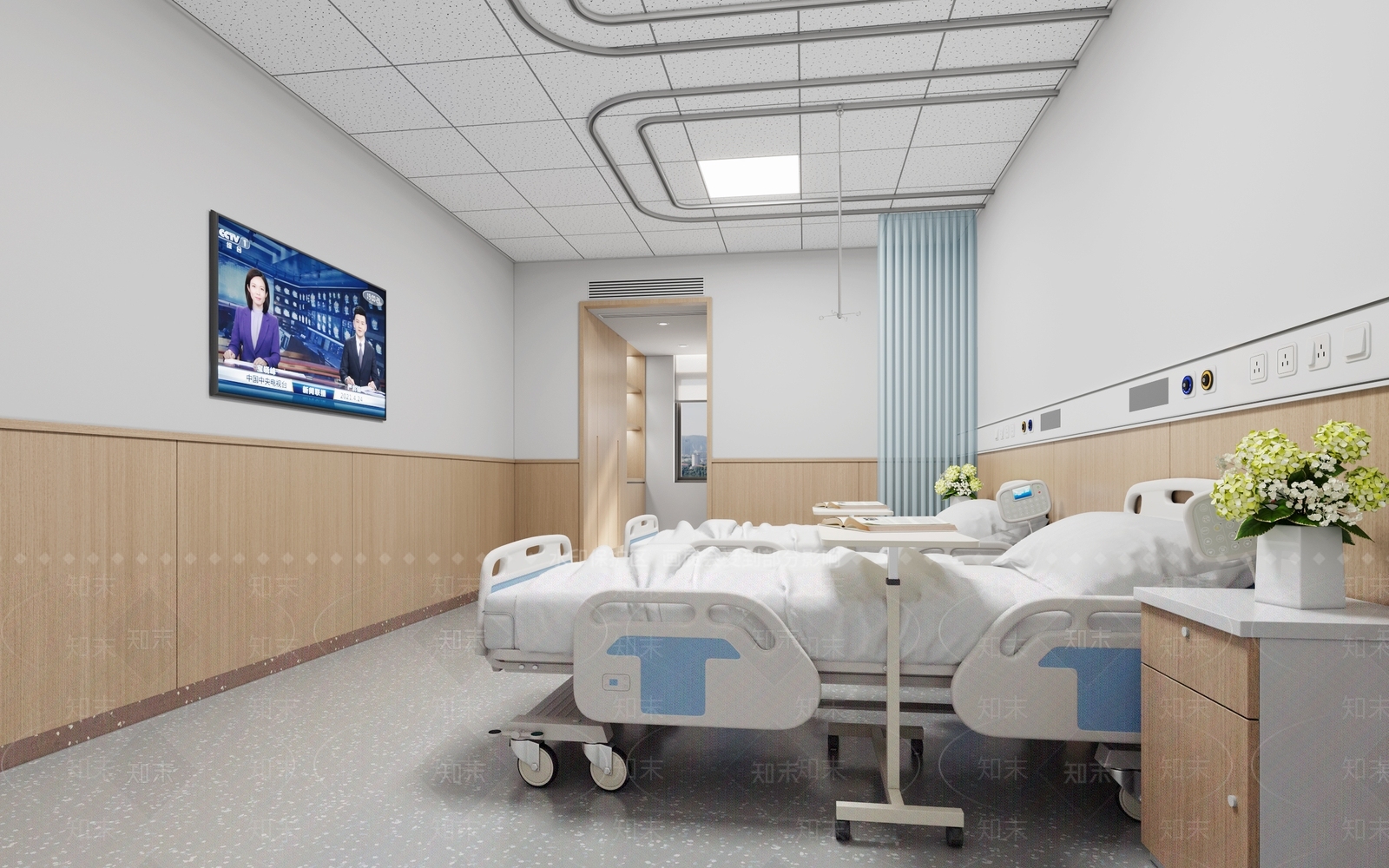 现代医院病房3D模型下载【ID:1135326842】