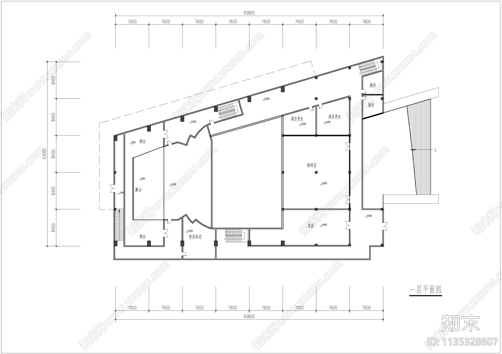 影剧院演艺中心建筑施工图下载【ID:1135328607】