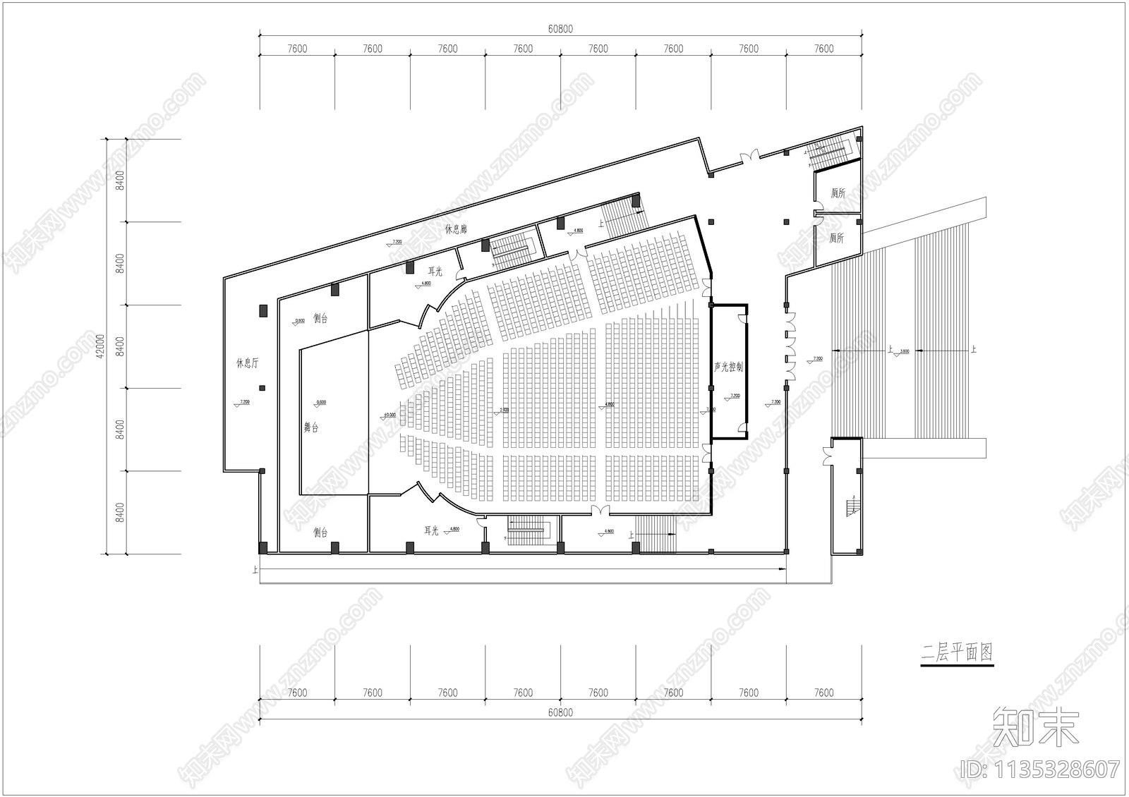 影剧院演艺中心建筑施工图下载【ID:1135328607】