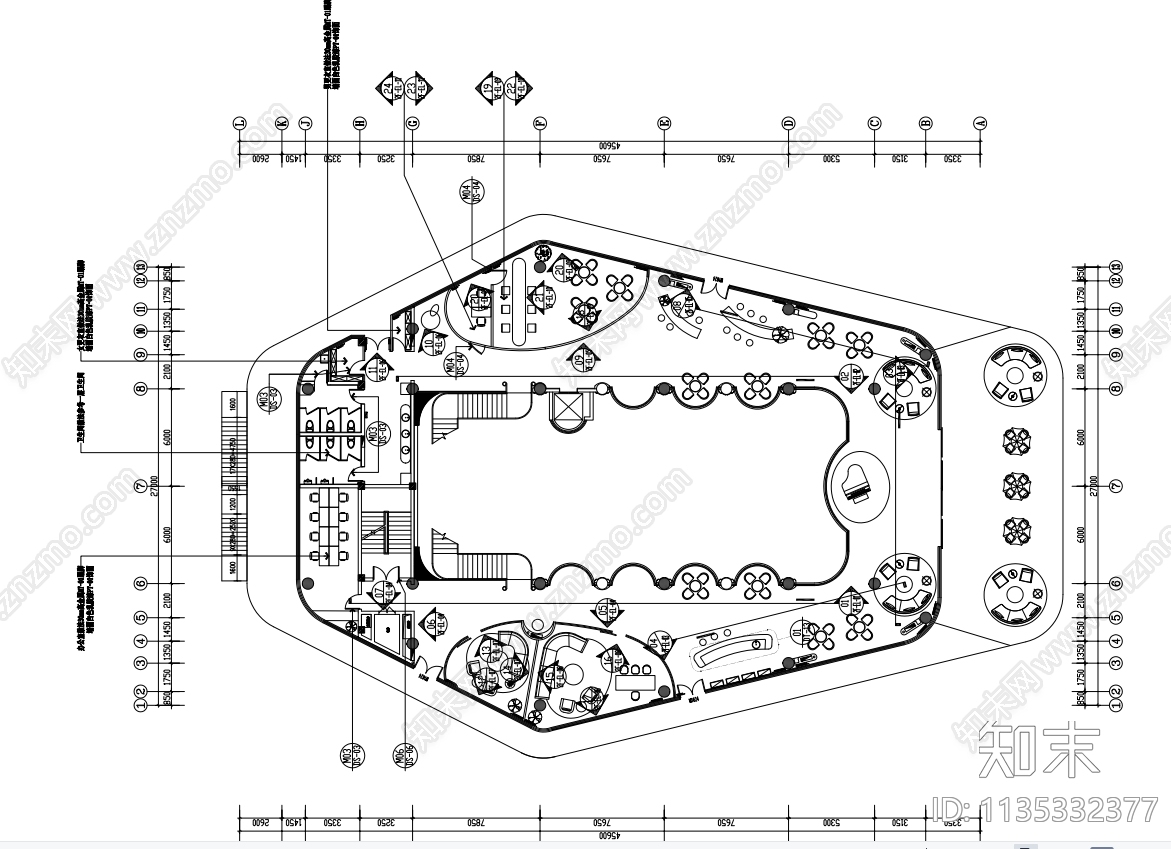 赣电售楼部效果图cad施工图下载【ID:1135332377】