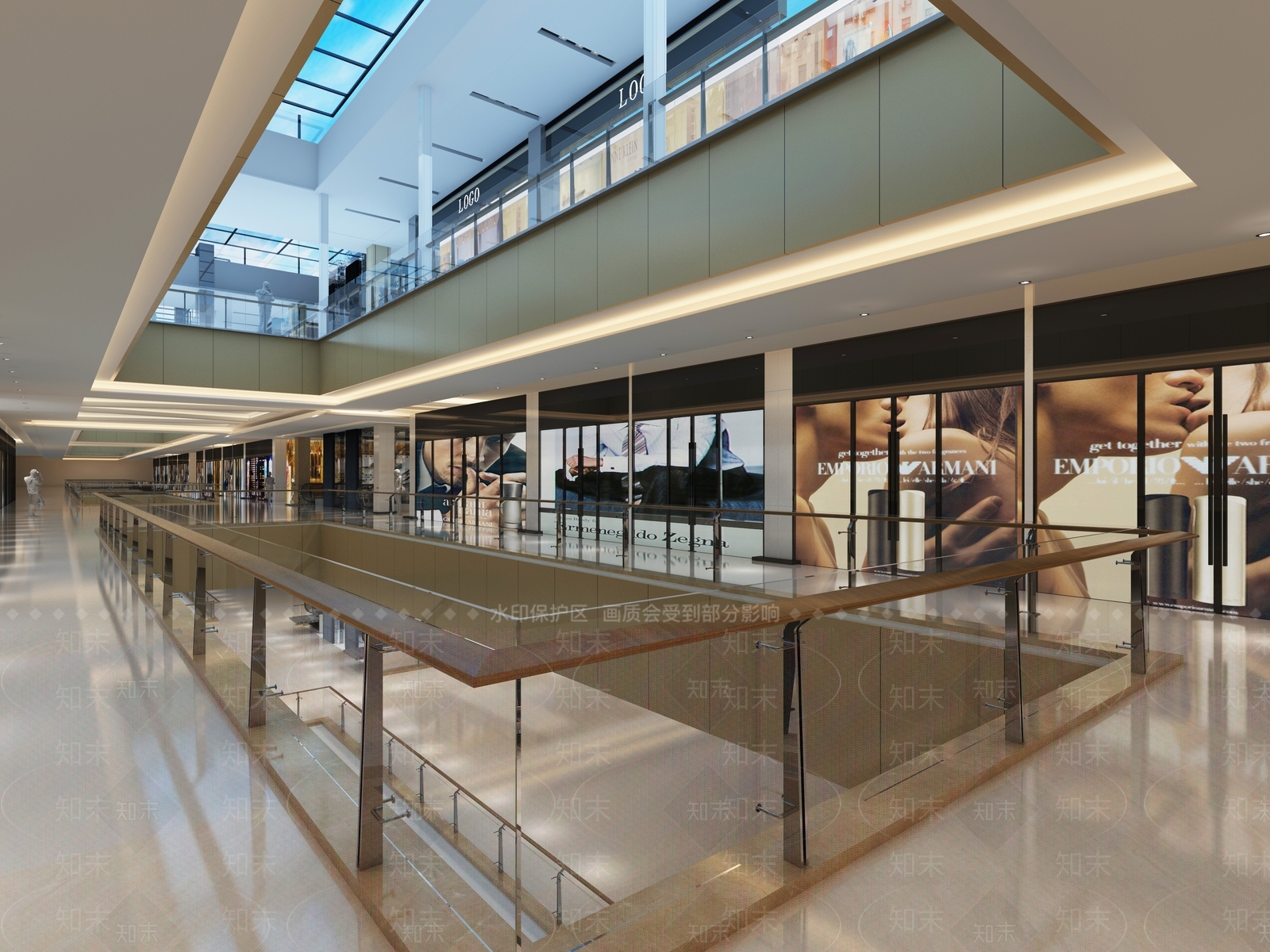 现代商场过道3D模型下载【ID:1135334735】