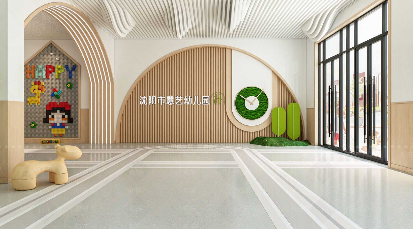现代幼儿园大厅3D模型下载【ID:1135335040】