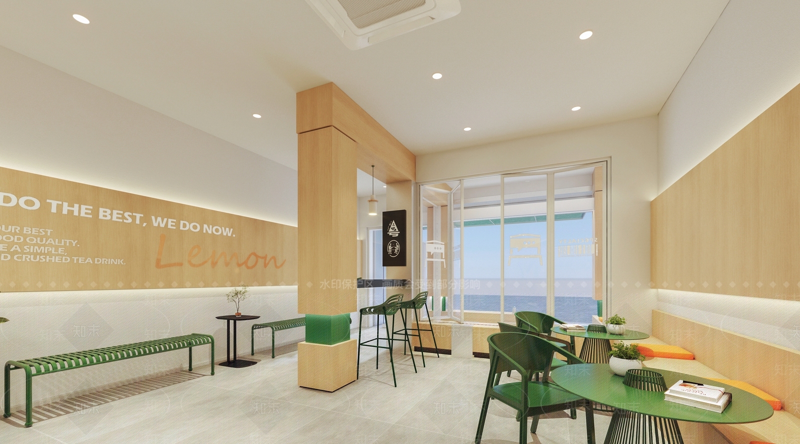 现代柠檬茶店3D模型下载【ID:1135338327】
