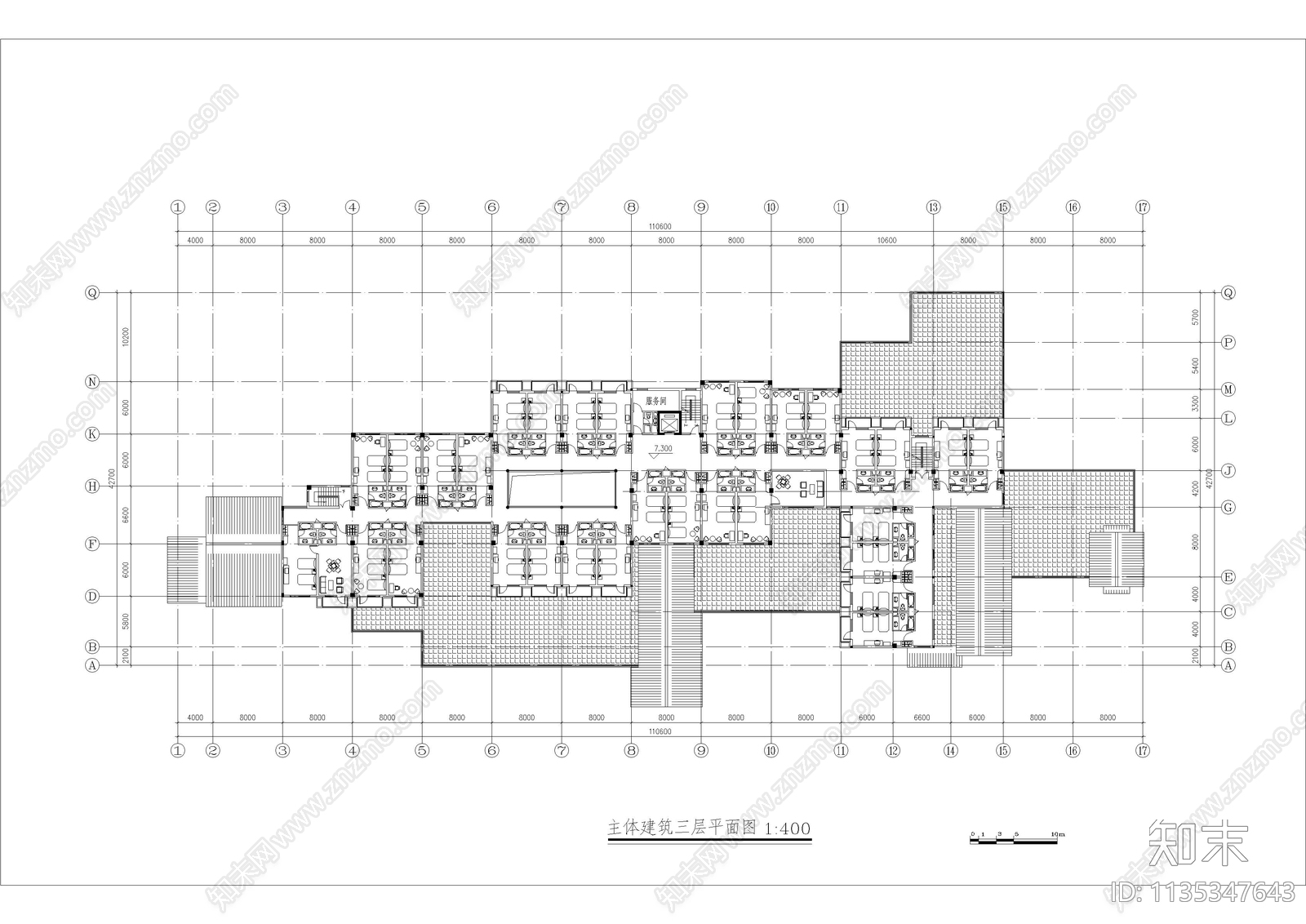 某度假村建筑cad施工图下载【ID:1135347643】