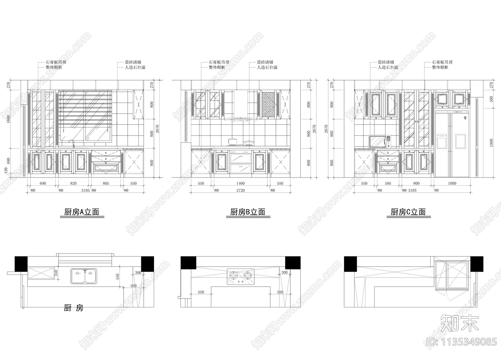 四百平别墅装修cad施工图下载【ID:1135349085】