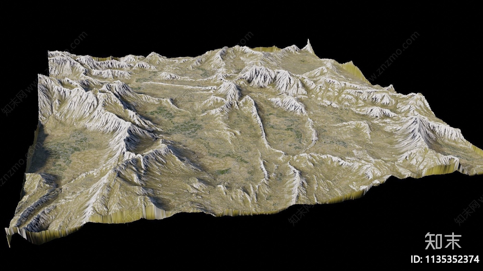 现代景观山体地形SU模型下载【ID:1135352374】