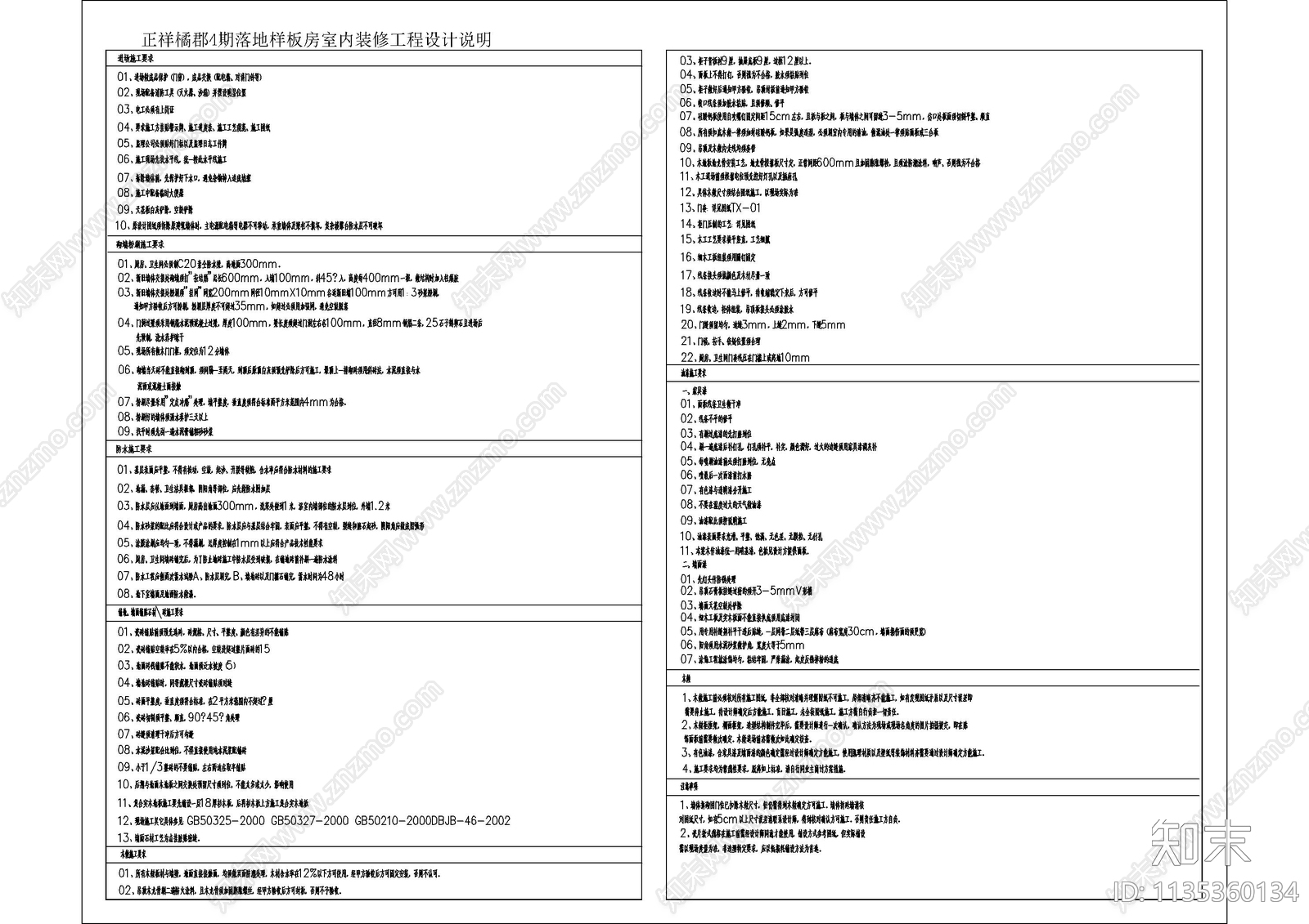 家具样板间填充设计说明目录材料表施工图下载【ID:1135360134】