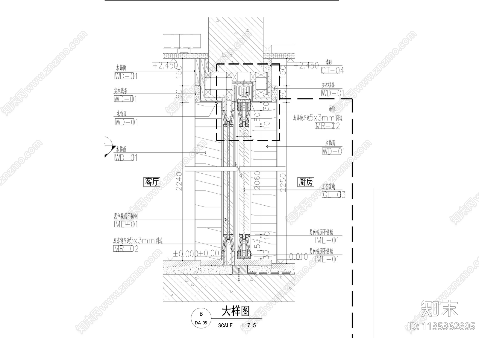 门表精品节点详图cad施工图下载【ID:1135362895】