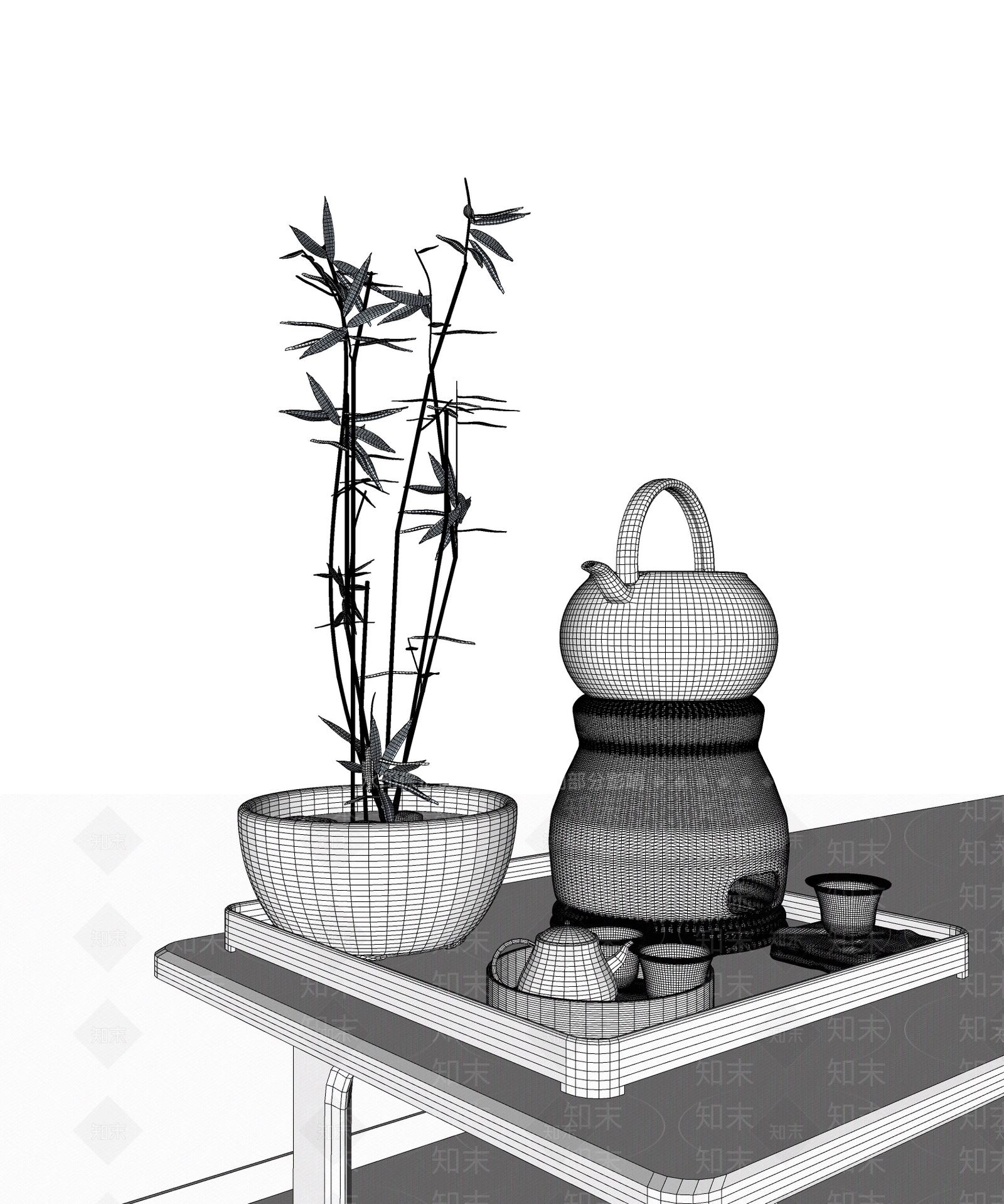 茶具SU模型下载【ID:1135363619】