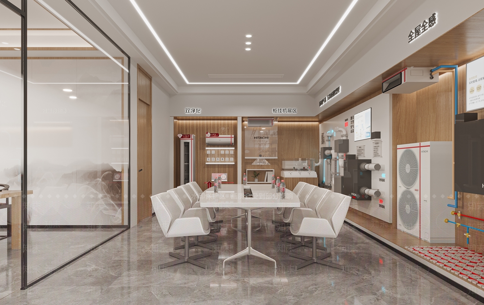 现代日立空调专卖店3D模型下载【ID:1135366106】