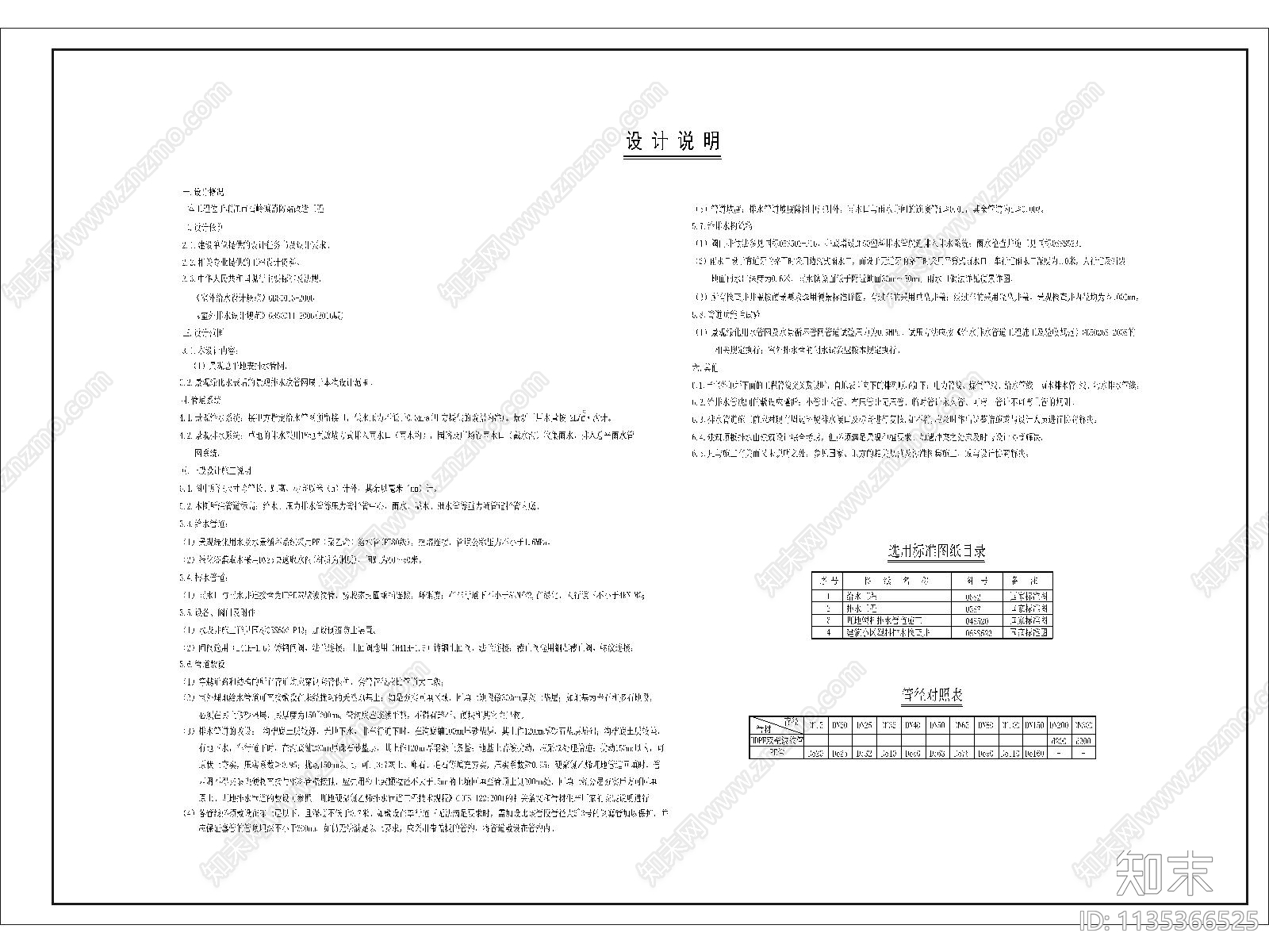 园林景观给排水说明施工图下载【ID:1135366525】