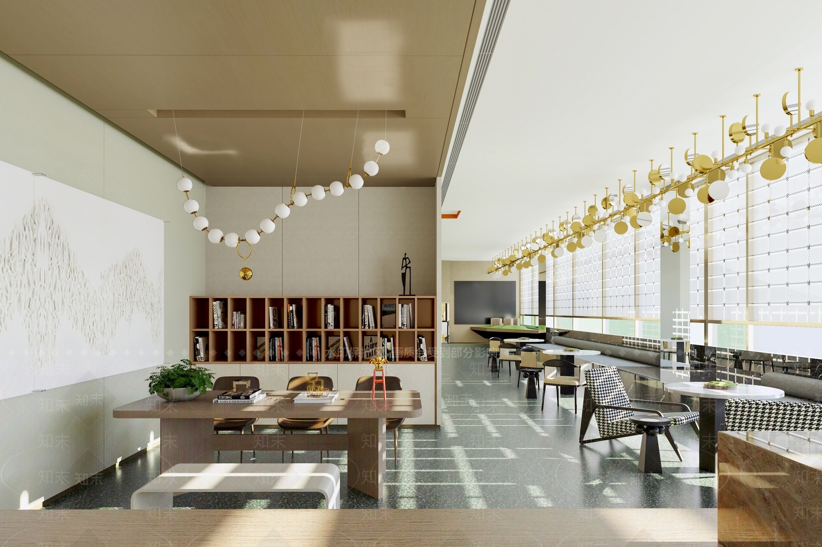 现代自助餐厅SU模型下载【ID:1135366736】