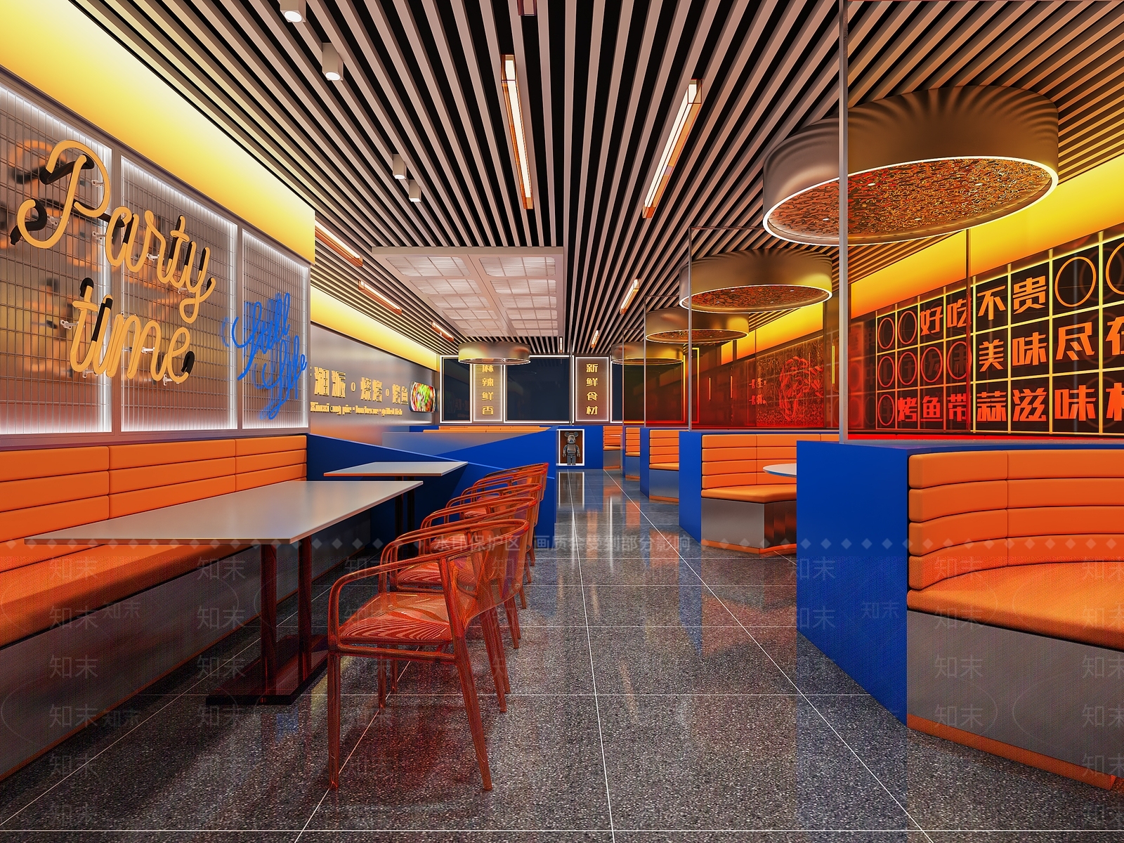 现代烤鱼店3D模型下载【ID:1135367043】