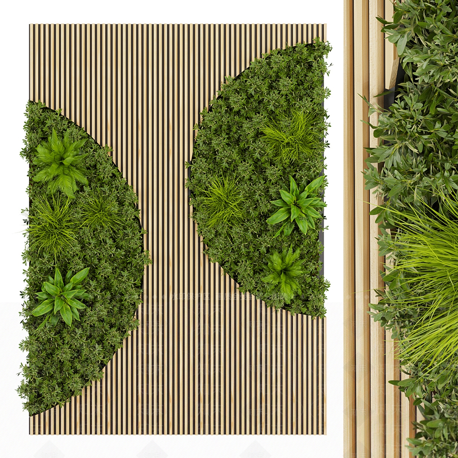 植物墙3D模型下载【ID:1135376257】