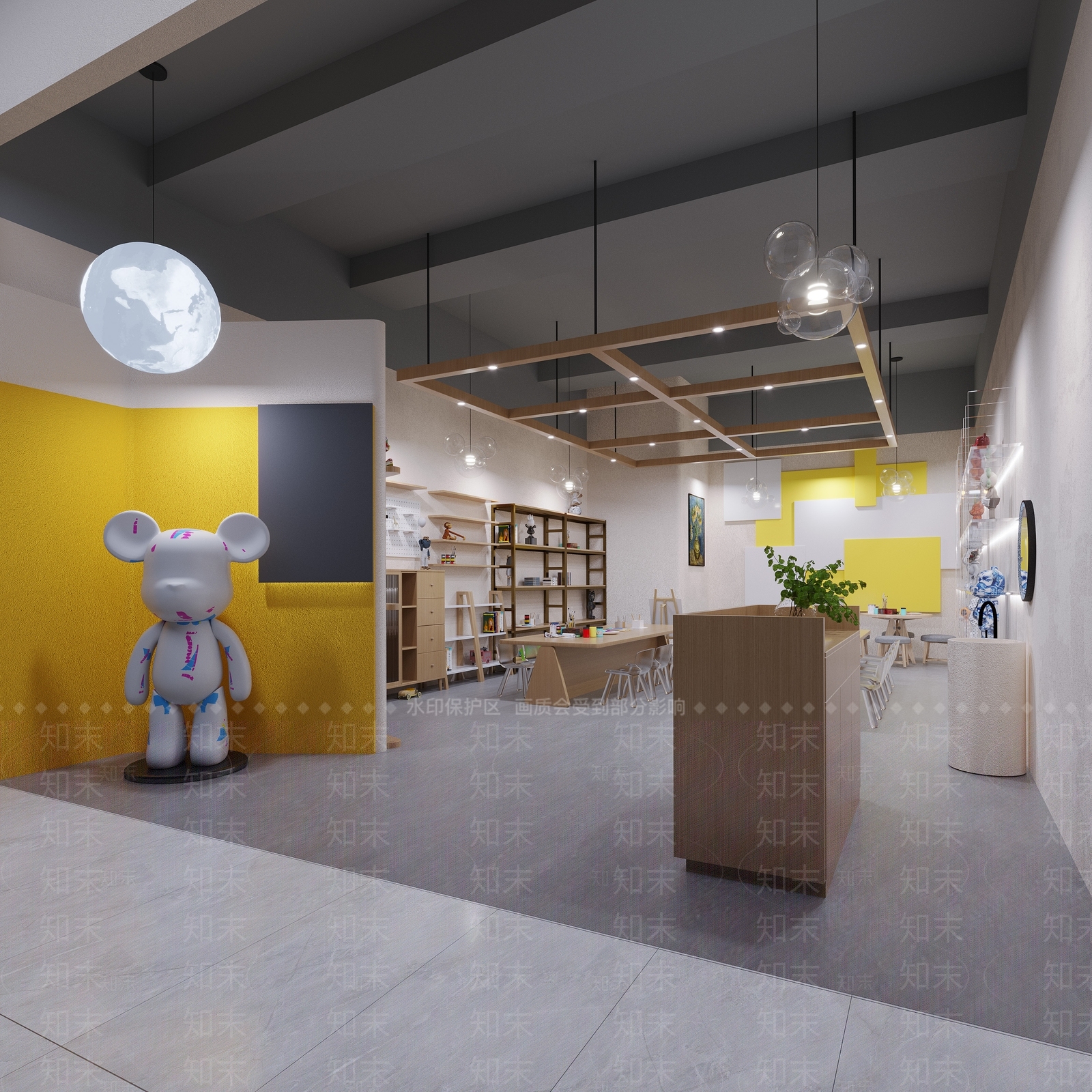 现代手工店3D模型下载【ID:1135377026】
