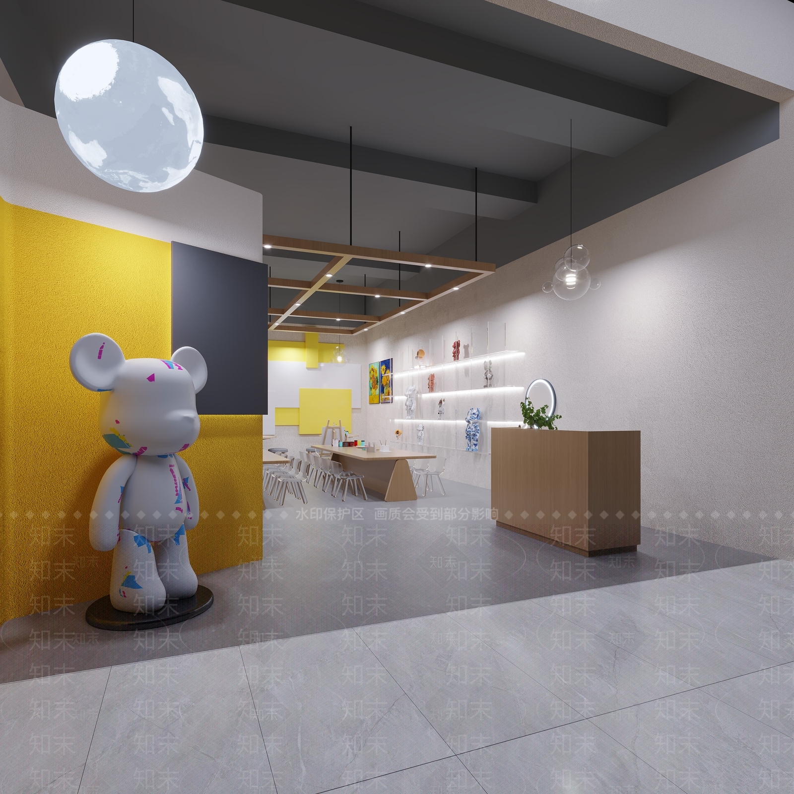 现代手工店3D模型下载【ID:1135377026】