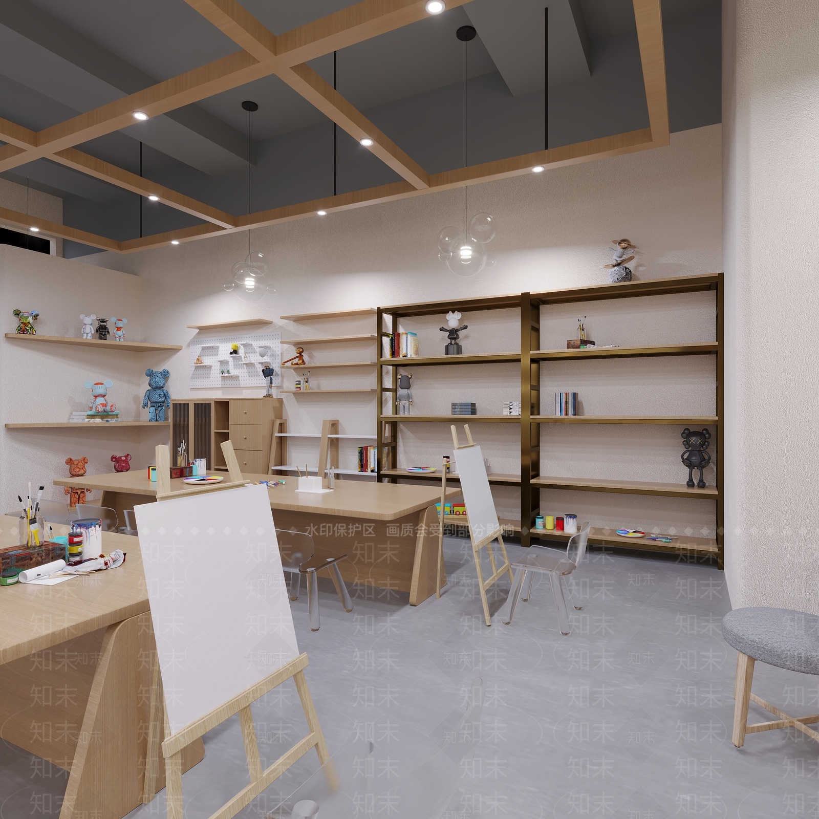 现代手工店3D模型下载【ID:1135377026】
