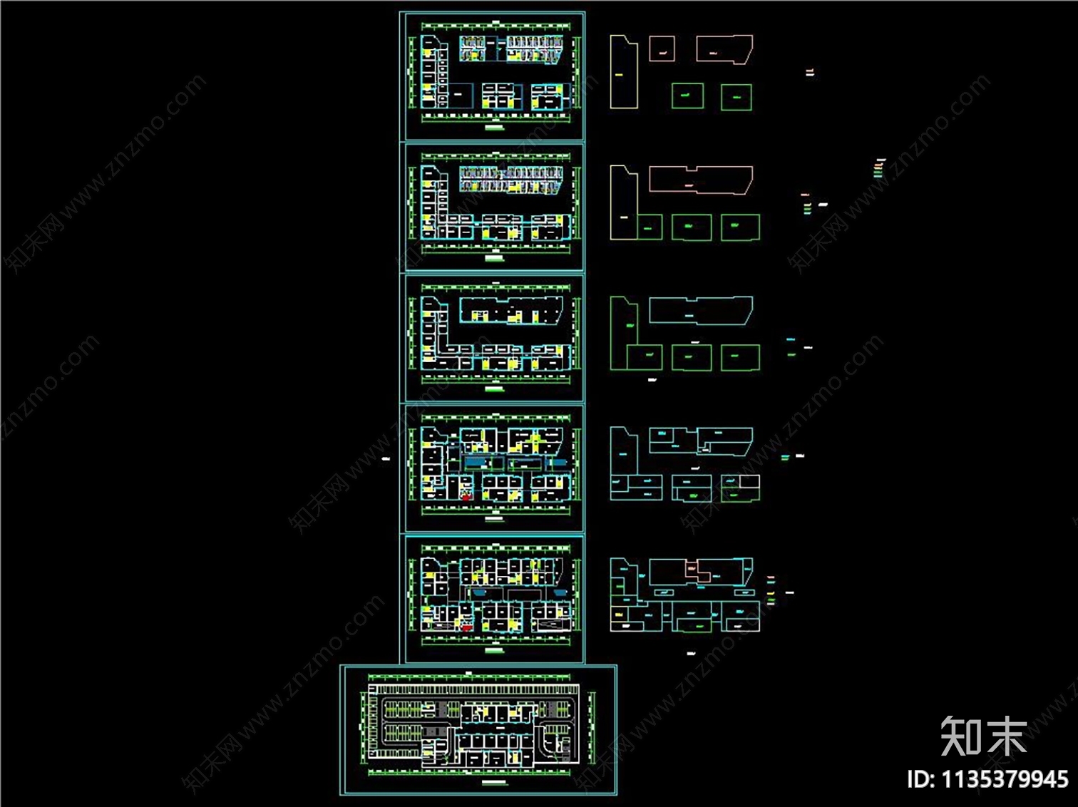 商业综合体建筑cad施工图下载【ID:1135379945】