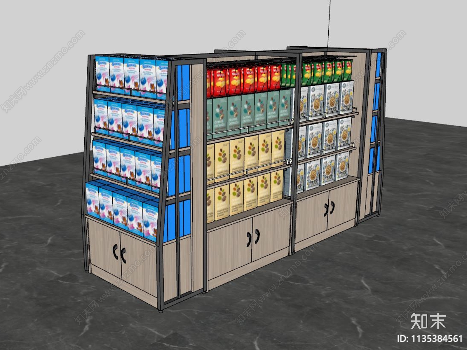 现代货架SU模型下载【ID:1135384561】
