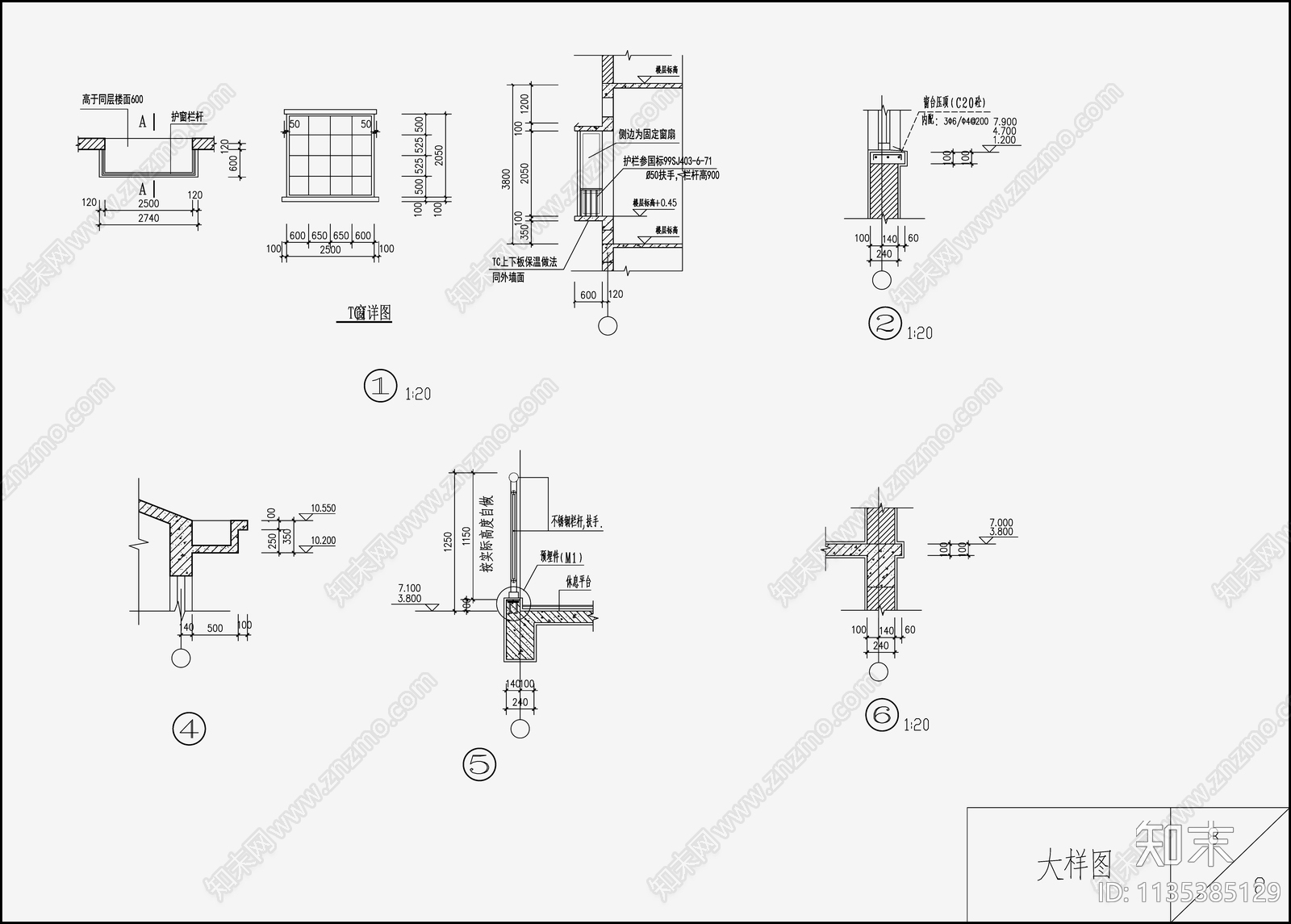 欧式简约别墅cad施工图下载【ID:1135385129】