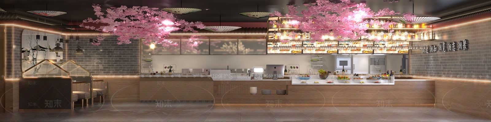 现代自助餐厅3D模型下载【ID:1135386762】