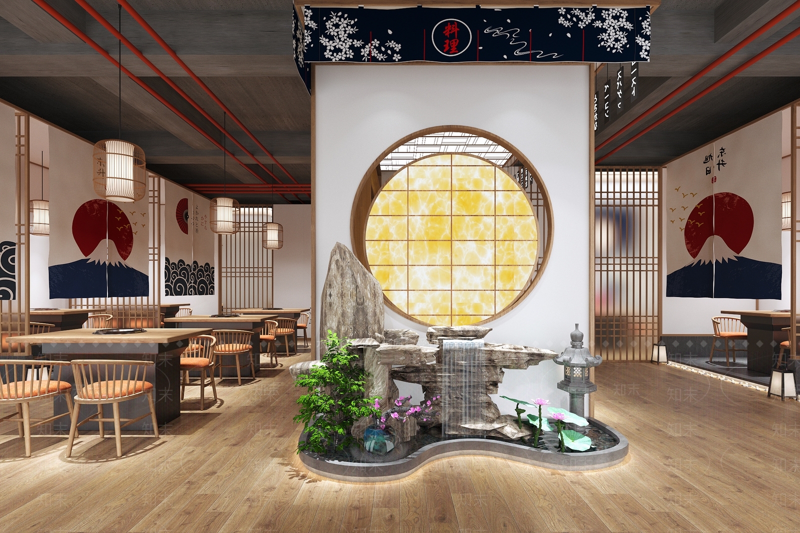 日式料理烤肉店3D模型下载【ID:1135386489】