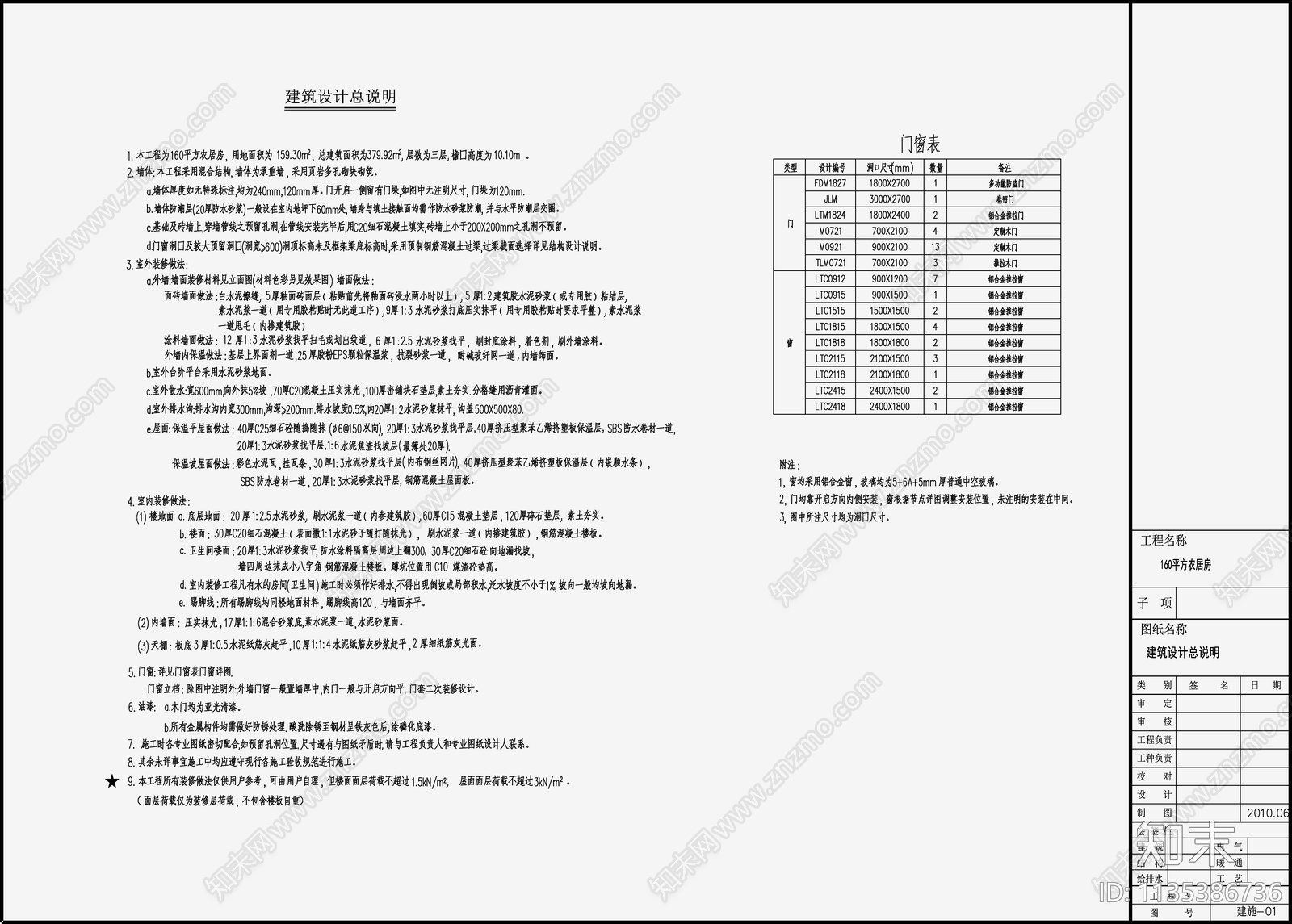 欧式简约别墅cad施工图下载【ID:1135386736】