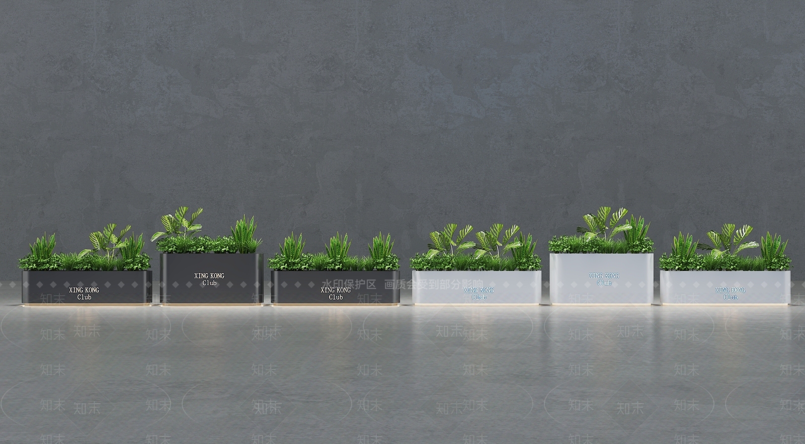 现代花箱3D模型下载【ID:1135393843】