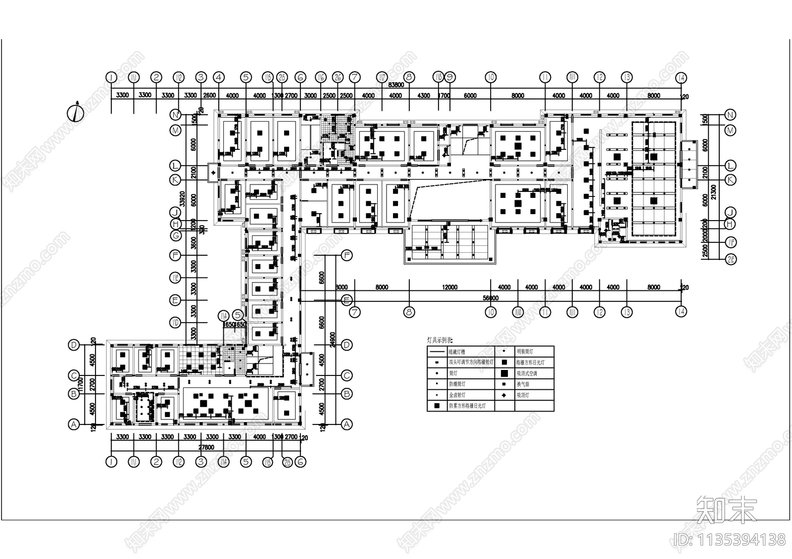 某派出所公安局室内装修cad施工图下载【ID:1135394138】