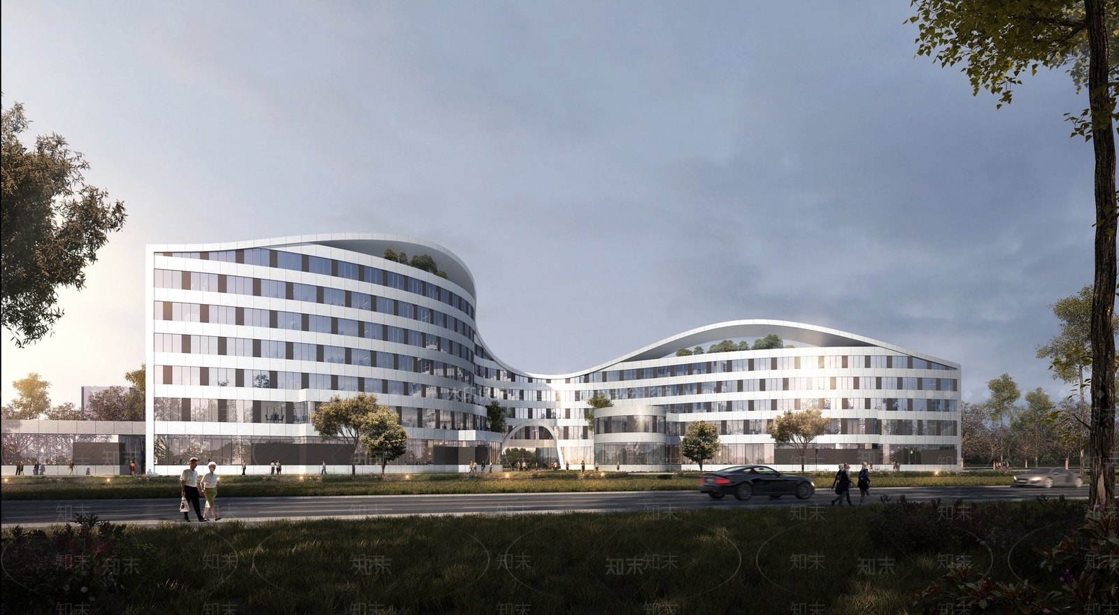 现代医疗建筑SU模型下载【ID:1135400394】