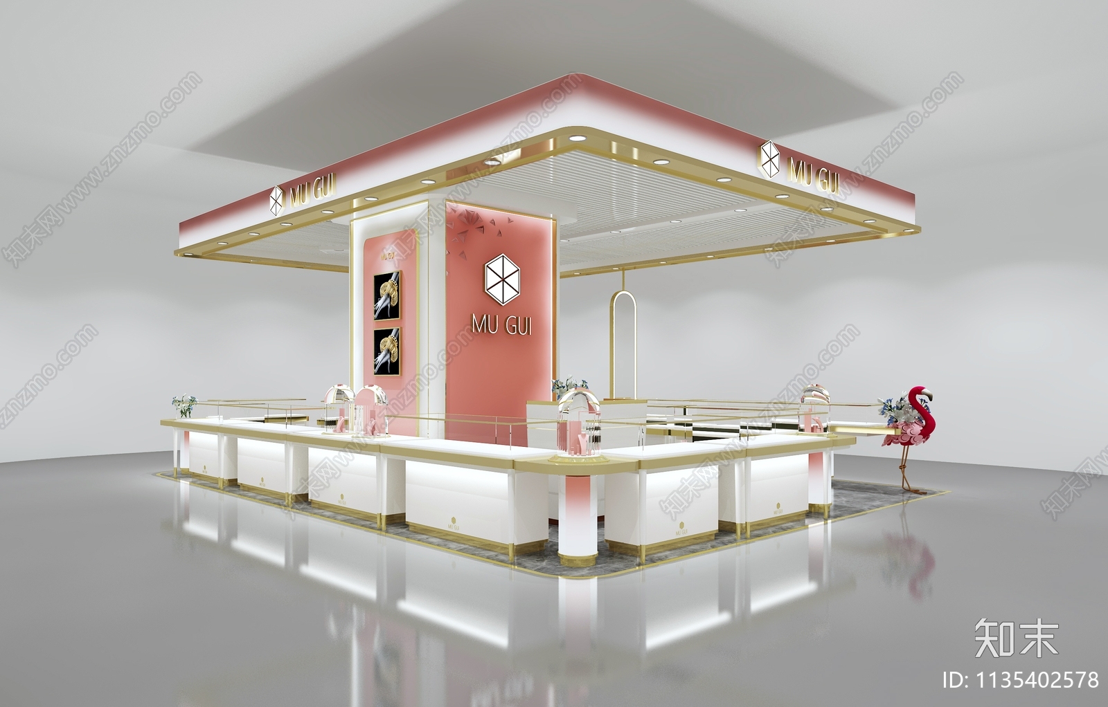 现代珠宝店3D模型下载【ID:1135402578】