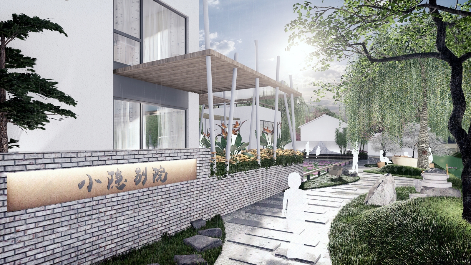 现代乡村民房SU模型下载【ID:1135402660】