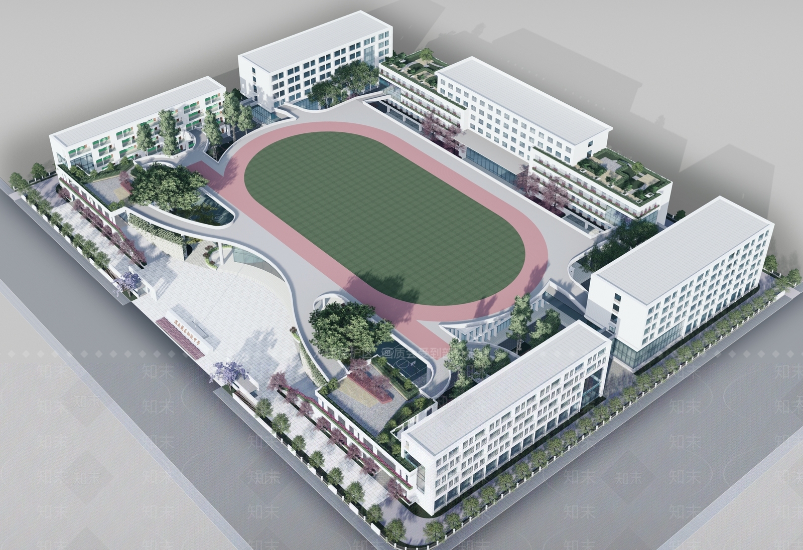 现代初级中学SU模型下载【ID:1135404132】