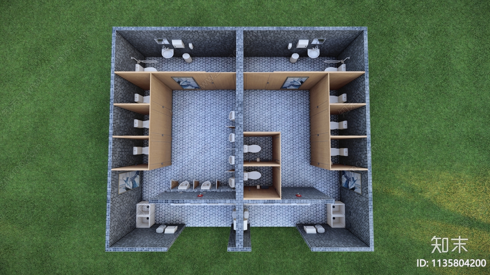 现代公共卫生间SU模型下载【ID:1135804200】