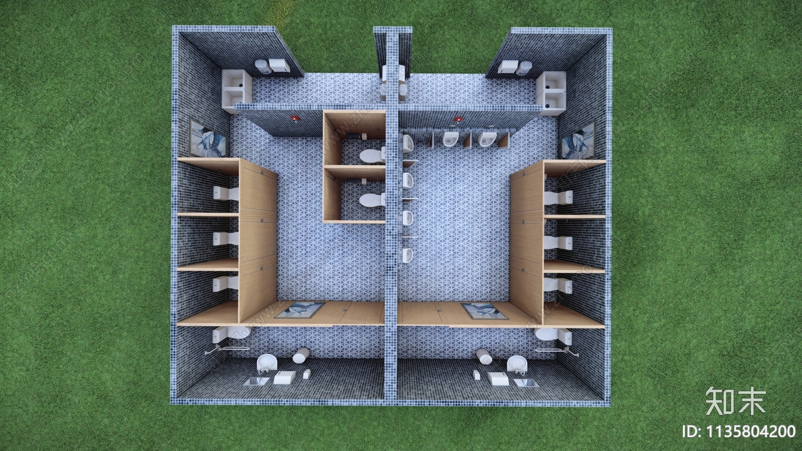 现代公共卫生间SU模型下载【ID:1135804200】