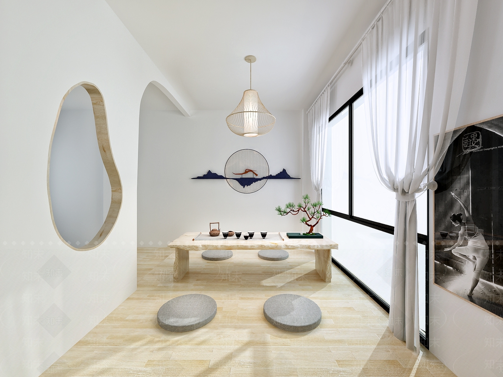 现代瑜伽室3D模型下载【ID:1135408558】