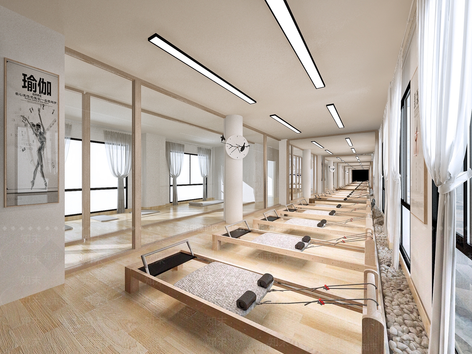 现代瑜伽室3D模型下载【ID:1135408558】