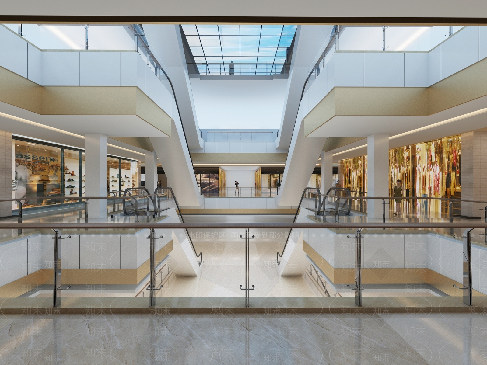 现代商场过道3D模型下载【ID:1135409721】