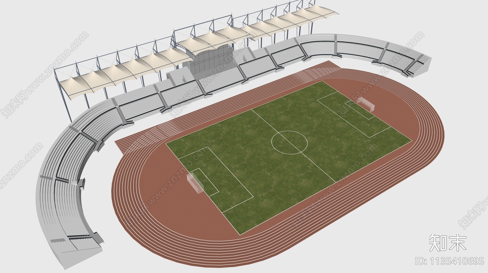 现代运动场SU模型下载【ID:1135410695】