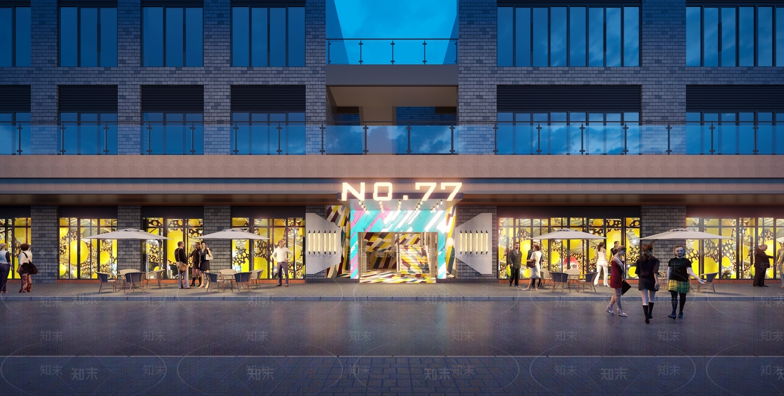 现代门头门面3D模型下载【ID:1135413928】