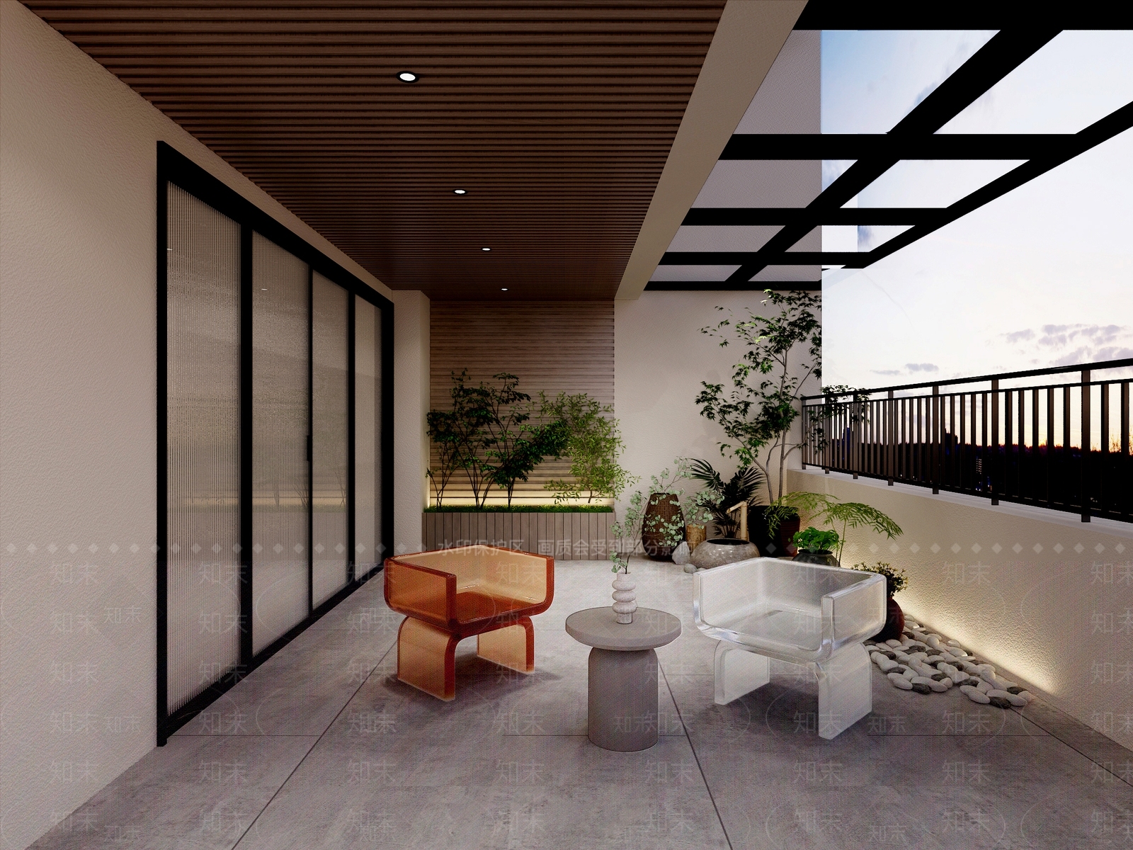 现代家居阳台3D模型下载【ID:1135760570】