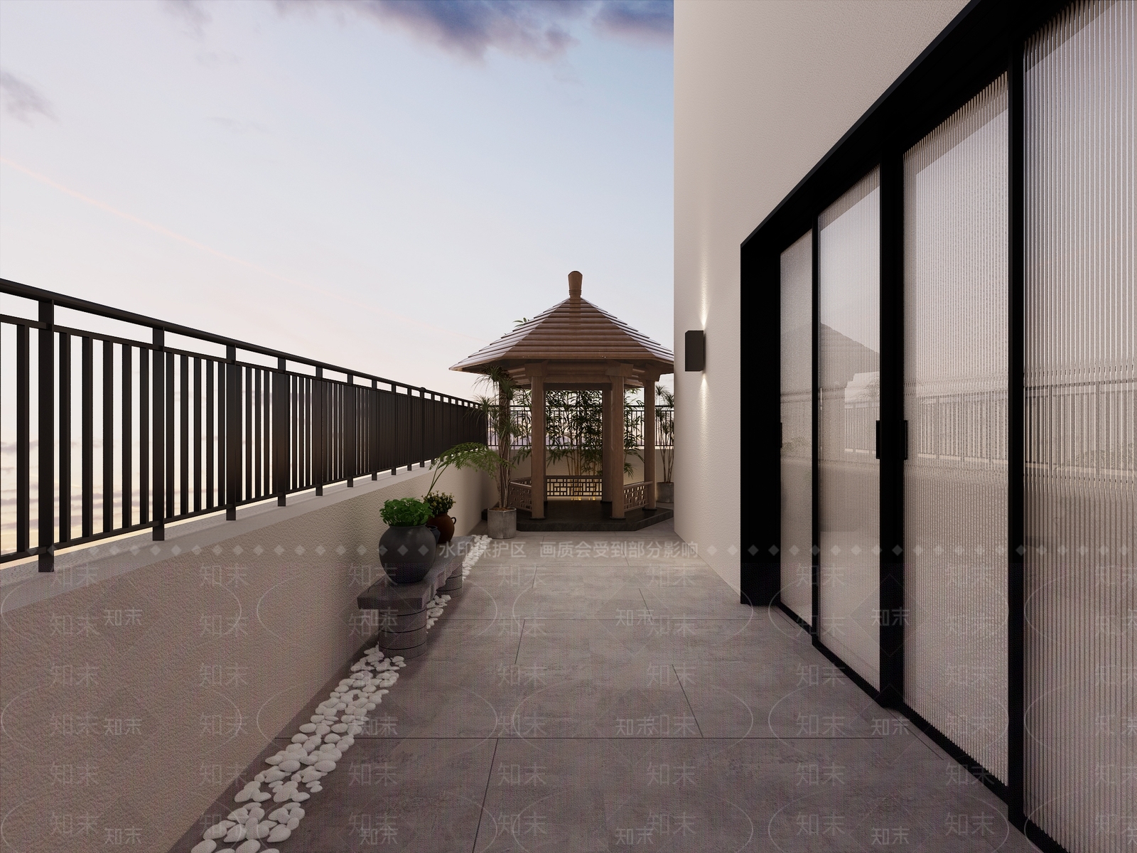 现代家居阳台3D模型下载【ID:1135760570】