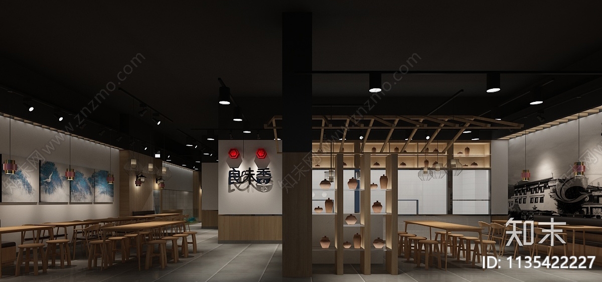 现代快餐店3D模型下载【ID:1135422227】