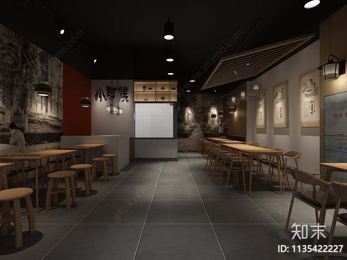 现代快餐店3D模型下载【ID:1135422227】