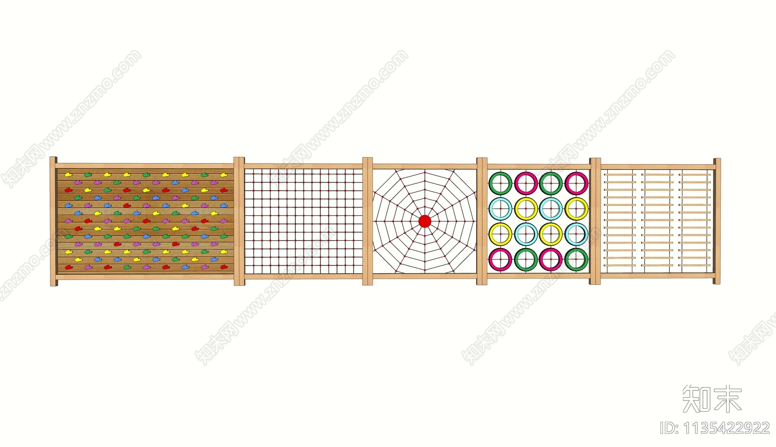 儿童活动攀爬墙SU模型下载【ID:1135422922】