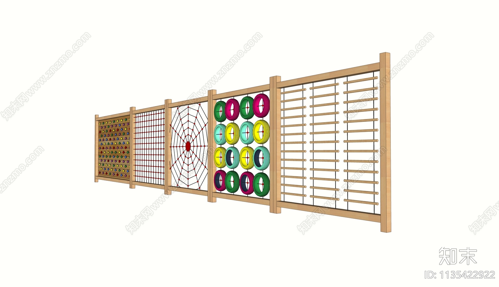 儿童活动攀爬墙SU模型下载【ID:1135422922】