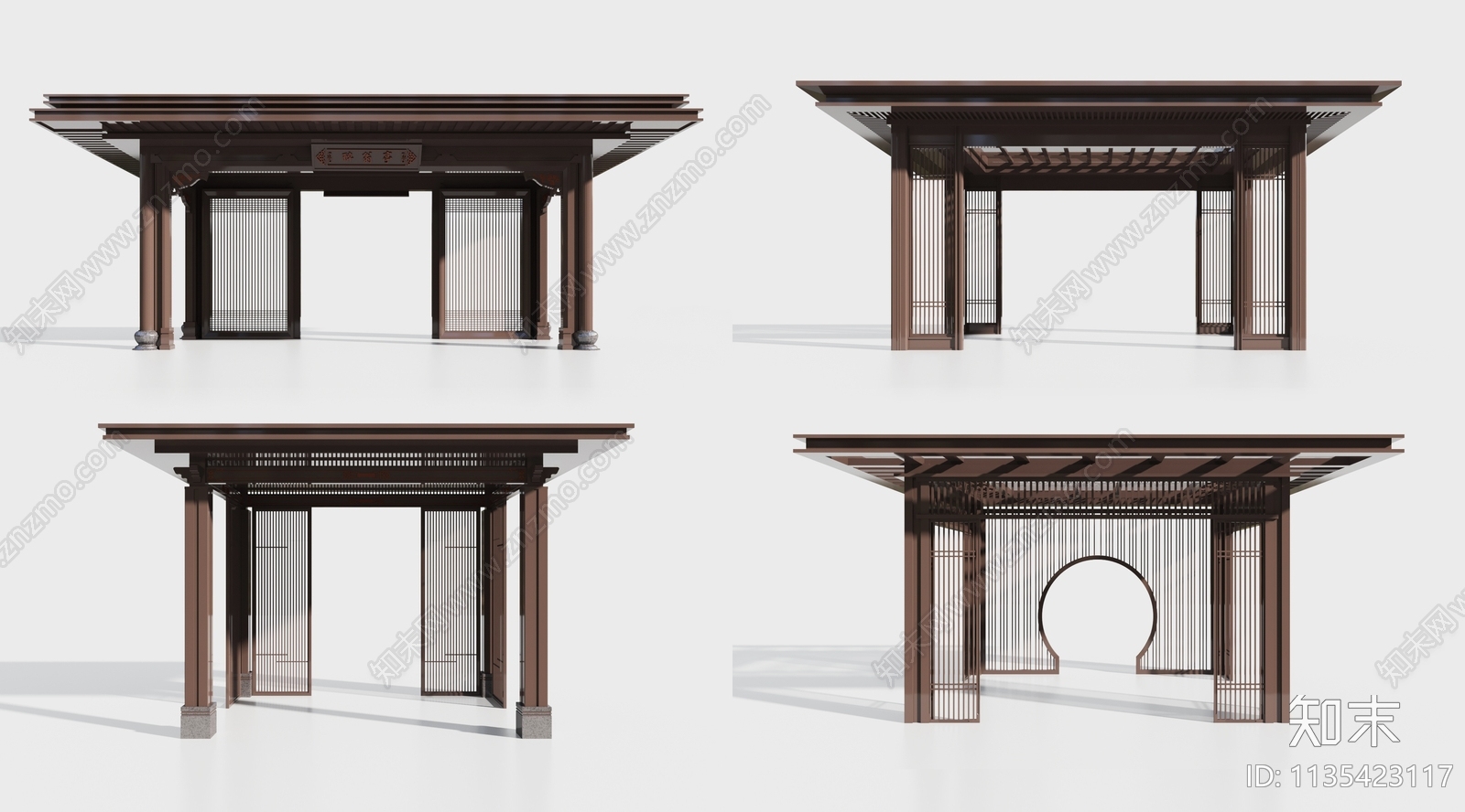 新中式凉亭3D模型下载【ID:1135423117】