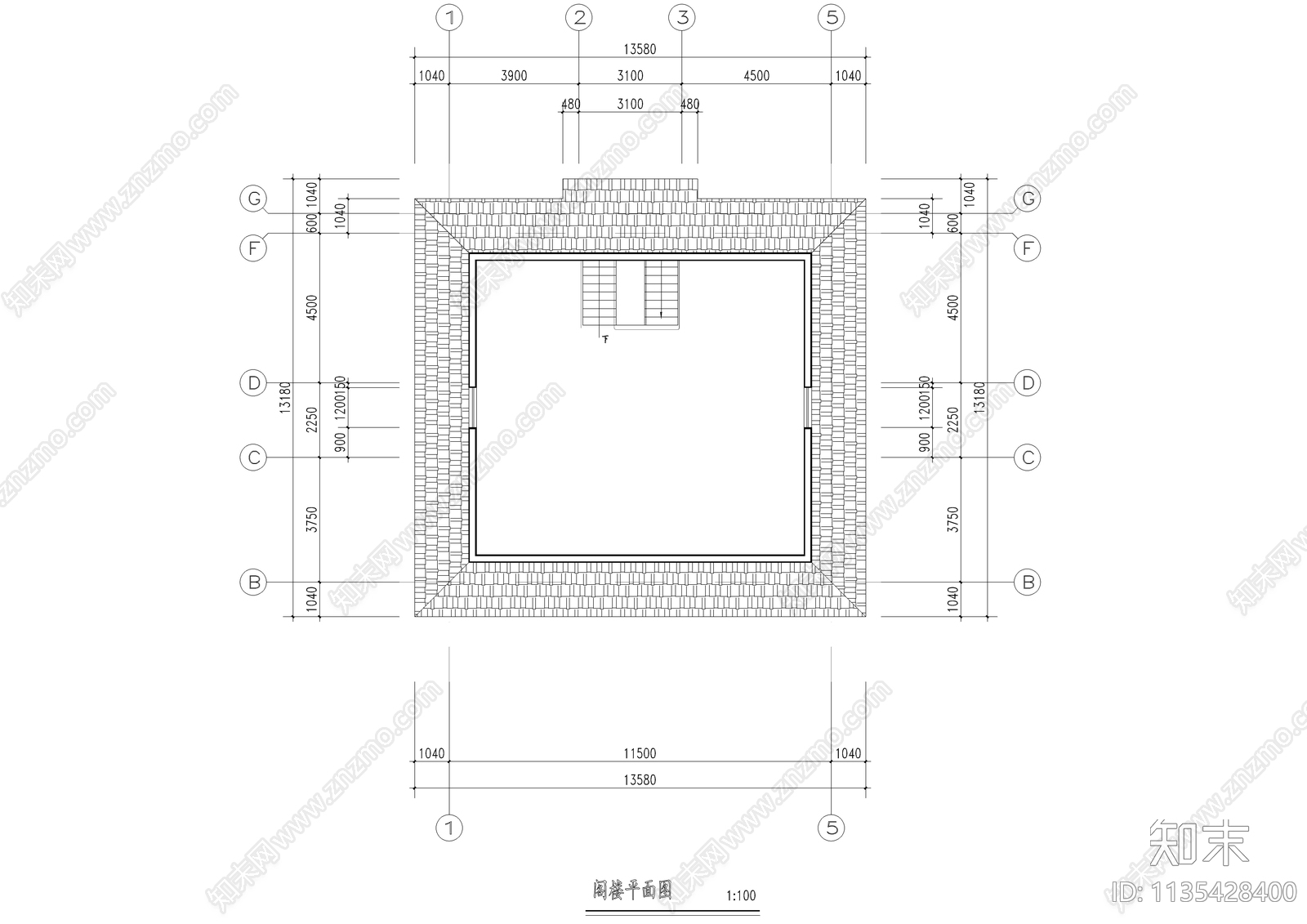 成套二层自建别墅建筑施工图下载【ID:1135428400】