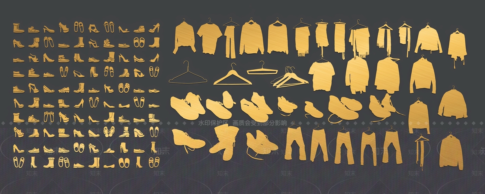 现代衣服剪影3D模型下载【ID:1135428782】